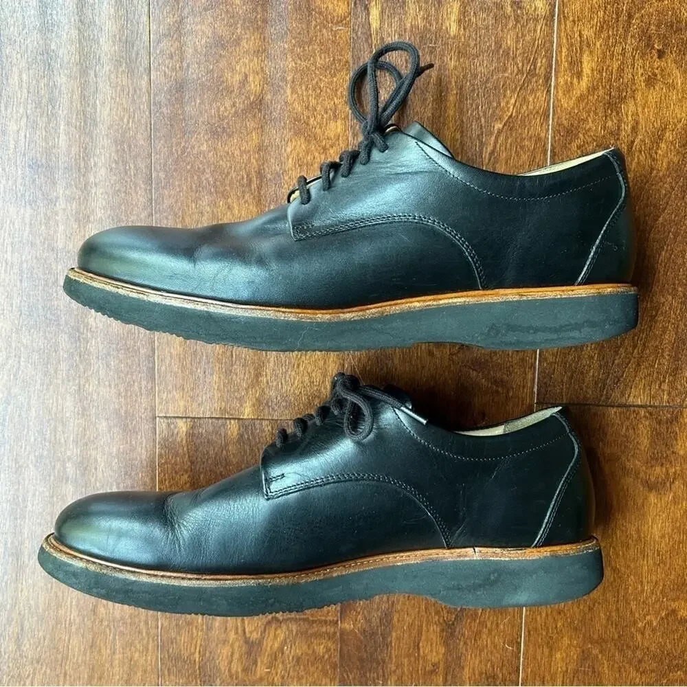 Samuel Hubbard Founder Classic Men’s Oxford Work Shoes, Black Leather, Size 10.5